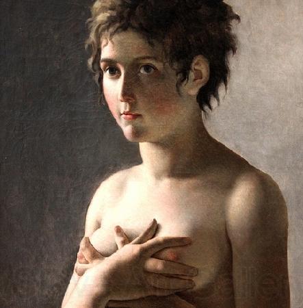 Pierre-Narcisse Guerin Jeune fille en buste Norge oil painting art